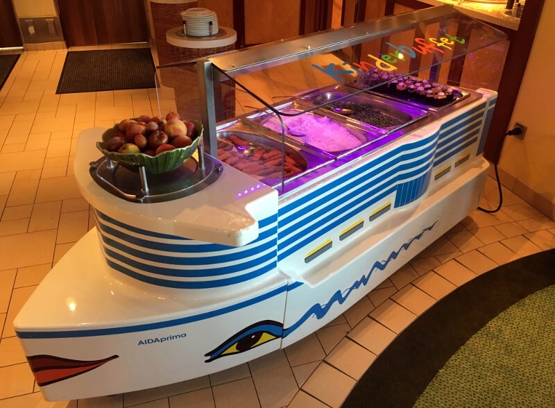 AIDA Kindertheke im Buffet.